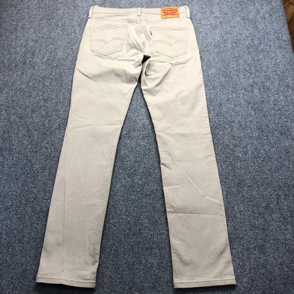 Levis 511 Slim Fit Khaki Tan Pants Mens W32 L34 04511-0925 Stretch Trousers